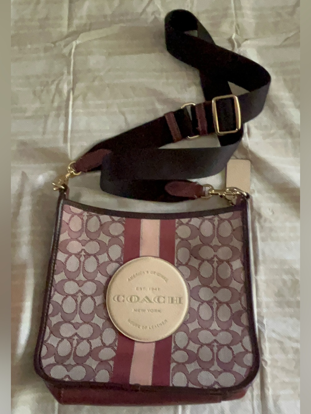 Coach Dempsey File Bag in Signature Jacquard